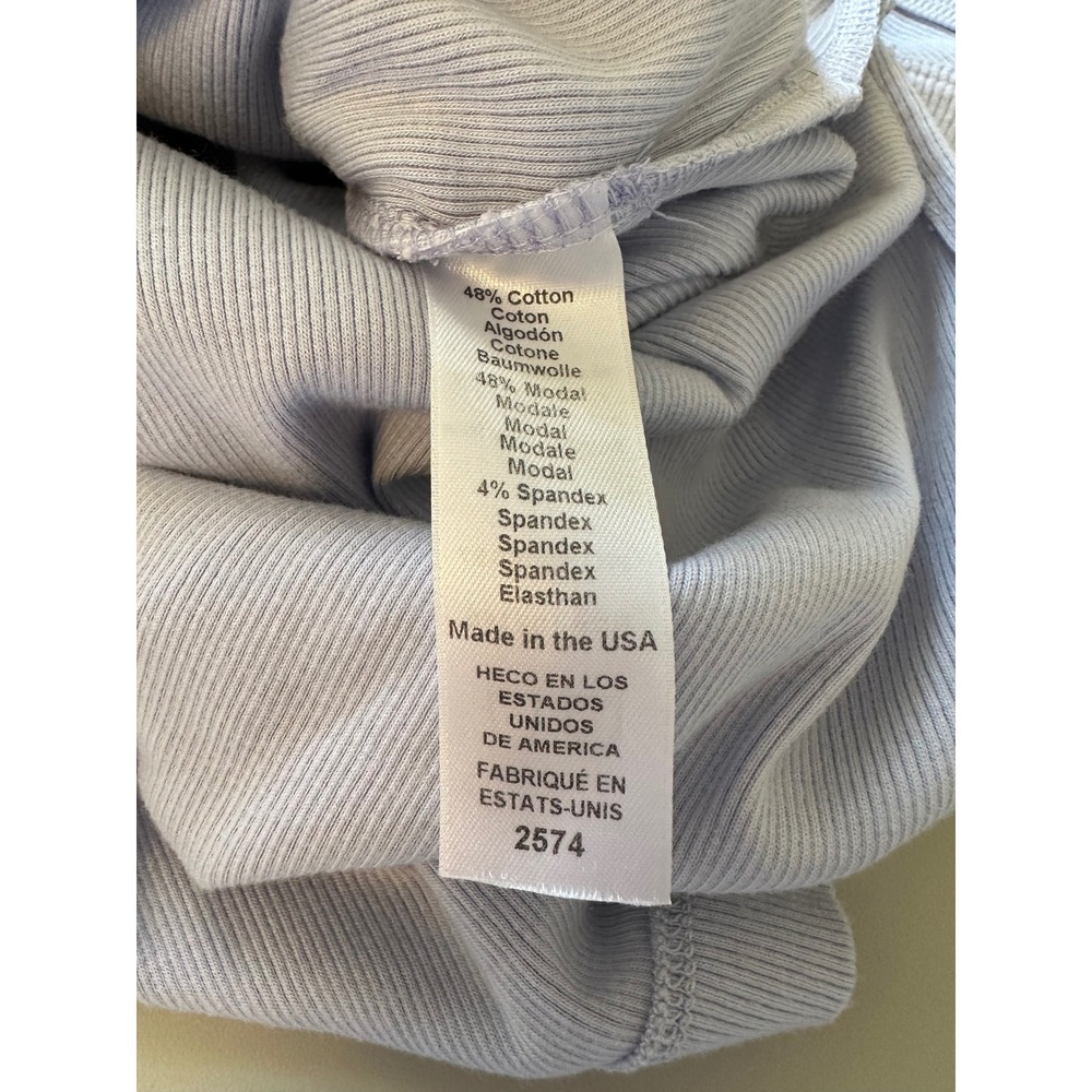 Michael Stars Esme Ribbed V-Neck Cotton Midi Dress | Size Large - Picture 9 of 9